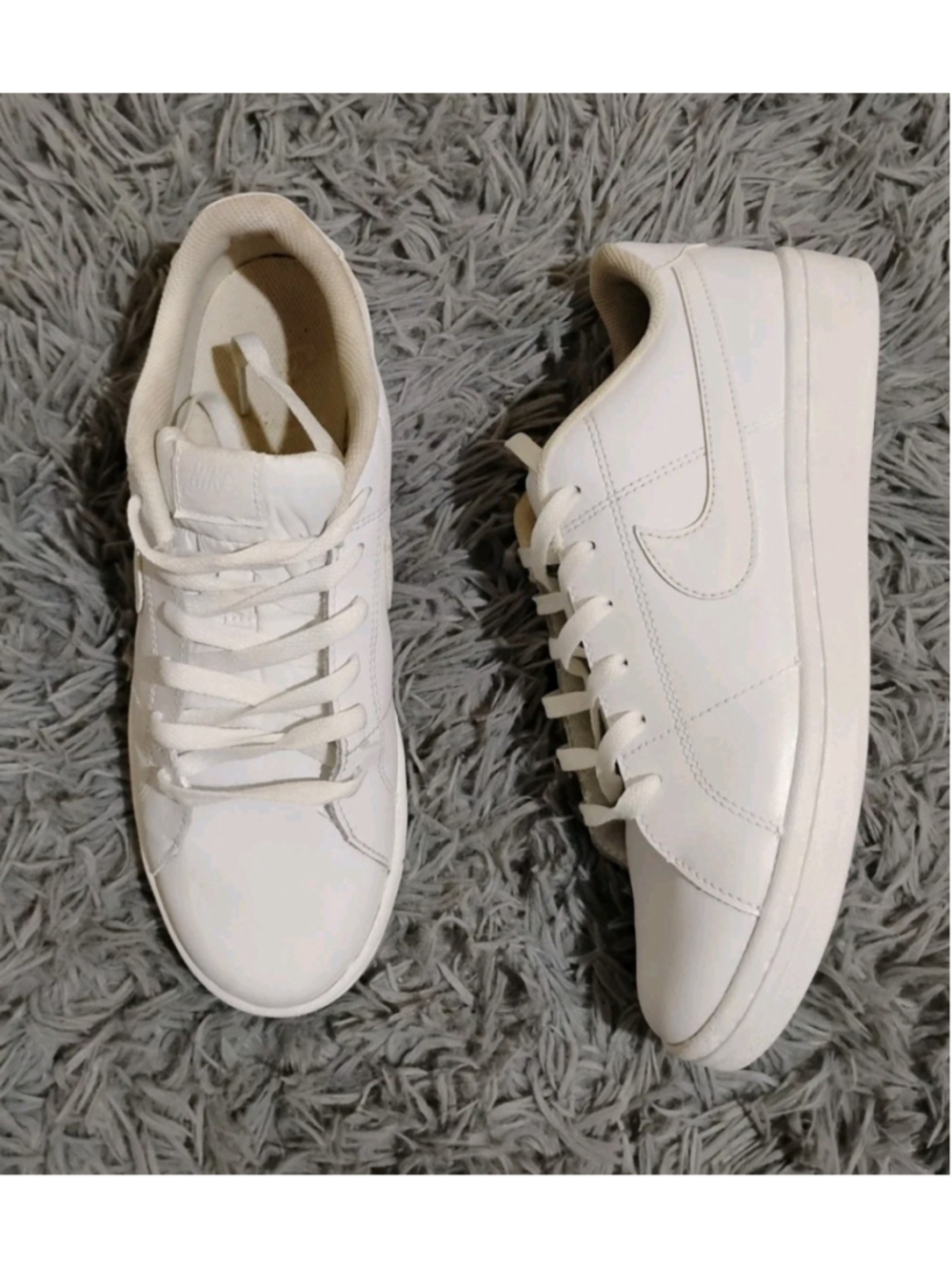 Nike Court Shoes Womens Size 10 Triple White Sneakers CU9038-100